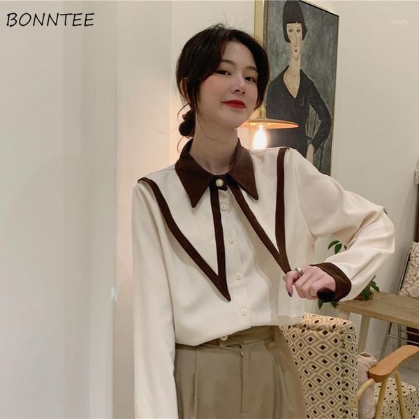 women's blouses & shirts long sleeve women design patchwork french style retro all-match fashion basic gentle chic elegant female ulzza, White
women's blouses & shirts long sleeve women design patchwork french style retro all-match fashion basic gentle chic elegant female ulzza, White