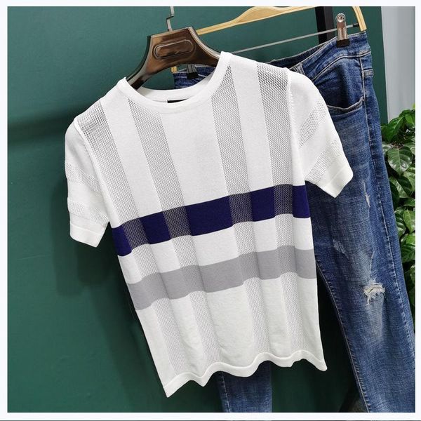 fashion summer men short sleeves sweater striped pullover male plus size hollowed out t shirt slim fit knitted tee w103 men's t-shirts, White;black
fashion summer men short sleeves sweater striped pullover male plus size hollowed out t shirt slim fit knitted tee w103 men's t-shirts, White;black