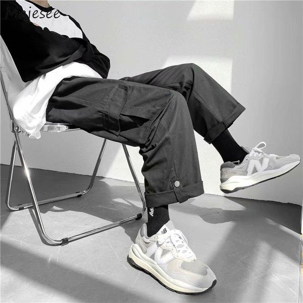 men's pants men casual loose straight cargo trousers pockets harajuku hip-hop streetwear male all-match ankle length bottom ins, Black
men's pants men casual loose straight cargo trousers pockets harajuku hip-hop streetwear male all-match ankle length bottom ins, Black