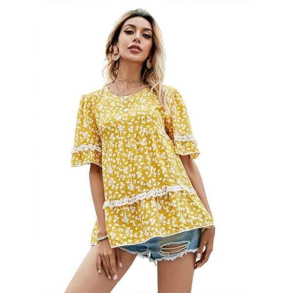 women floral printing s short sleeve round neck loose summer casual shirts women's t-shirt, White
women floral printing s short sleeve round neck loose summer casual shirts women's t-shirt, White
