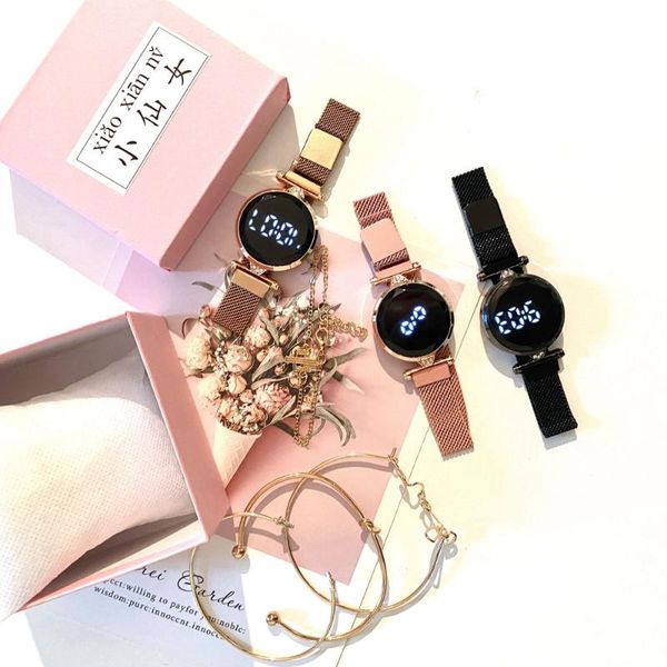 wristwatches 5pcs /set luxury women bracelet watch ladies gold digital led quartz wriswatch women's sport clock female relogio feminino, Slivery;brown
wristwatches 5pcs /set luxury women bracelet watch ladies gold digital led quartz wriswatch women's sport clock female relogio feminino, Slivery;brown