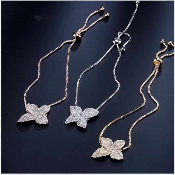 charm bracelets exquisite gold color 4 petal micro paved elegant chain bracelets&bangles for women shiny big flower adjustable braceletesbp2, Golden;silver
charm bracelets exquisite gold color 4 petal micro paved elegant chain bracelets&bangles for women shiny big flower adjustable braceletesbp2, Golden;silver