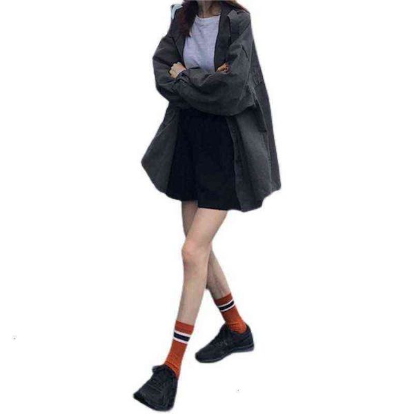 net red port flavor ins super fire coat women's spring and autumn chic long sleeve loose student fried street windbreaker, Black
net red port flavor ins super fire coat women's spring and autumn chic long sleeve loose student fried street windbreaker, Black
