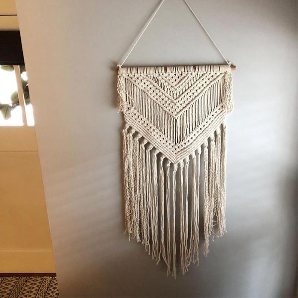 tapestries bohomian macrame wall hanging modern decor for bedroom chic geometric home boho decoration beige 36inx16in
tapestries bohomian macrame wall hanging modern decor for bedroom chic geometric home boho decoration beige 36inx16in