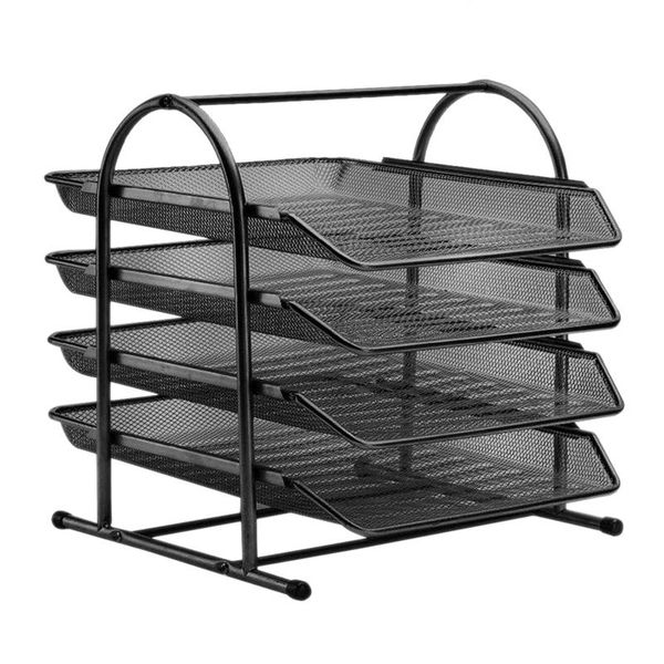 4-tier file rack metal mesh stackable letter tray scratch-resistant azine paper document home office desk supplies hooks & rails
4-tier file rack metal mesh stackable letter tray scratch-resistant azine paper document home office desk supplies hooks & rails