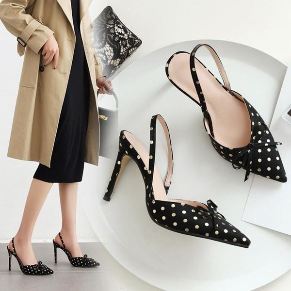 dress shoes woman 2021 spring 10cm thin high heels slingbacks female pointed toe dot women's office lady elegant sandals, Black
dress shoes woman 2021 spring 10cm thin high heels slingbacks female pointed toe dot women's office lady elegant sandals, Black
