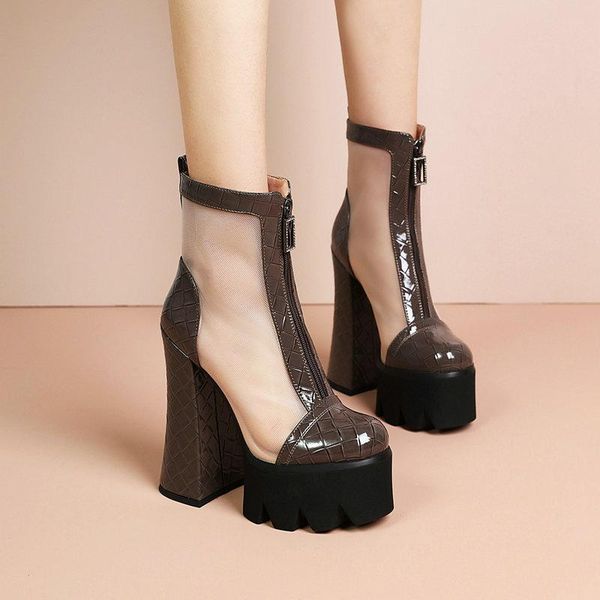 boots 2021 summer shoes woman high heels mesh sandals women platform buckle round toes thick heel black gray
boots 2021 summer shoes woman high heels mesh sandals women platform buckle round toes thick heel black gray