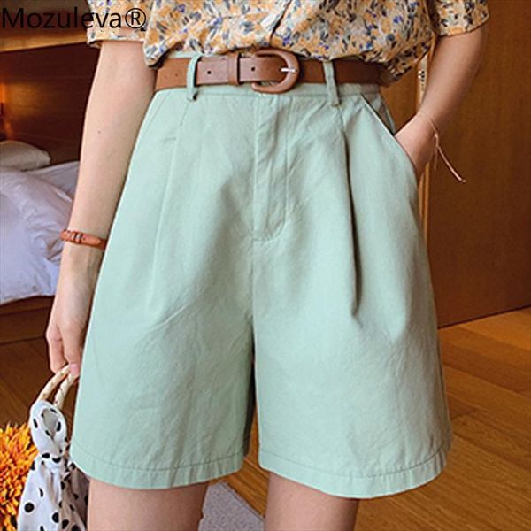 summer high waist belted sashes women short suits casual loose wide leg green female pants, White;black
summer high waist belted sashes women short suits casual loose wide leg green female pants, White;black