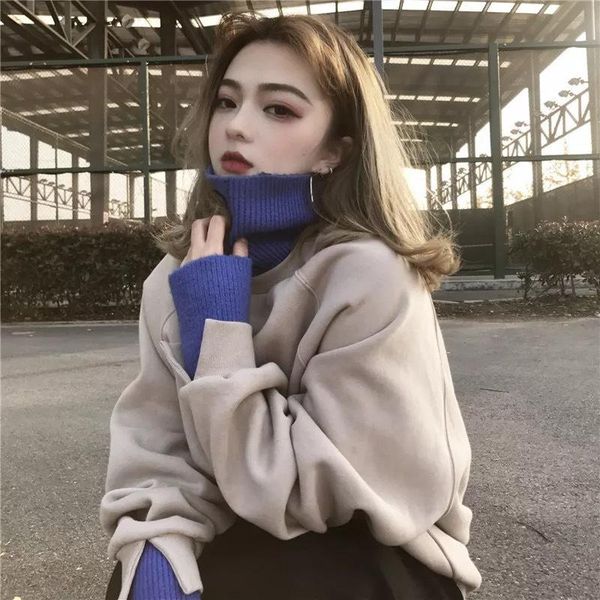 women's hoodies & sweatshirts two-pieces casual autumn winter fleece fashion warm long-sleeve cool turtleneck pullovers, Black
women's hoodies & sweatshirts two-pieces casual autumn winter fleece fashion warm long-sleeve cool turtleneck pullovers, Black