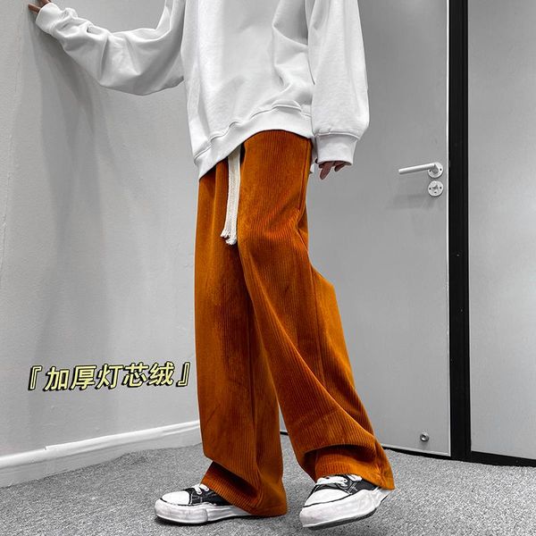 men's pants winter velvet corduroy casual men baggy straight thicken long mopping trousers fashion high street drawstring, Black
men's pants winter velvet corduroy casual men baggy straight thicken long mopping trousers fashion high street drawstring, Black