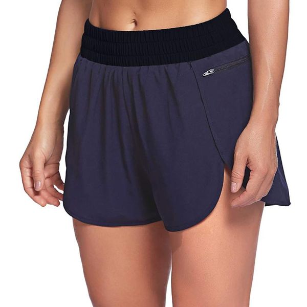women's shorts women solid running sport elastic waist active workout pocket color bottom pantalon corto mujer, White;black
women's shorts women solid running sport elastic waist active workout pocket color bottom pantalon corto mujer, White;black