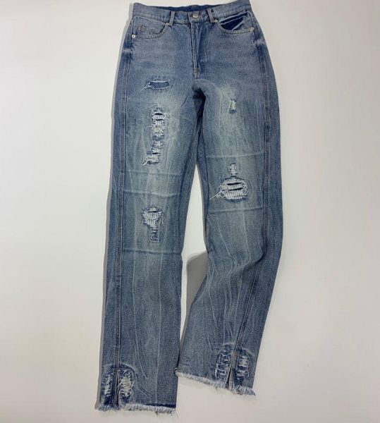 women's jeans fashion woman ripped denim frayed hem with slits 2021 rock trousers, Blue
women's jeans fashion woman ripped denim frayed hem with slits 2021 rock trousers, Blue