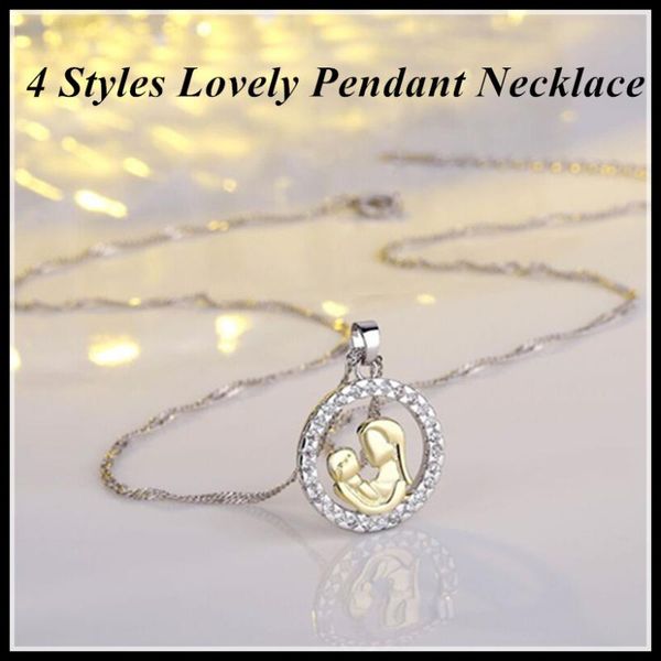 pendant necklaces 4 styles lovely big small feet/heart shape pendants fashion mother's day gift crystal rhinestone choker trendy presen, Silver
pendant necklaces 4 styles lovely big small feet/heart shape pendants fashion mother's day gift crystal rhinestone choker trendy presen, Silver