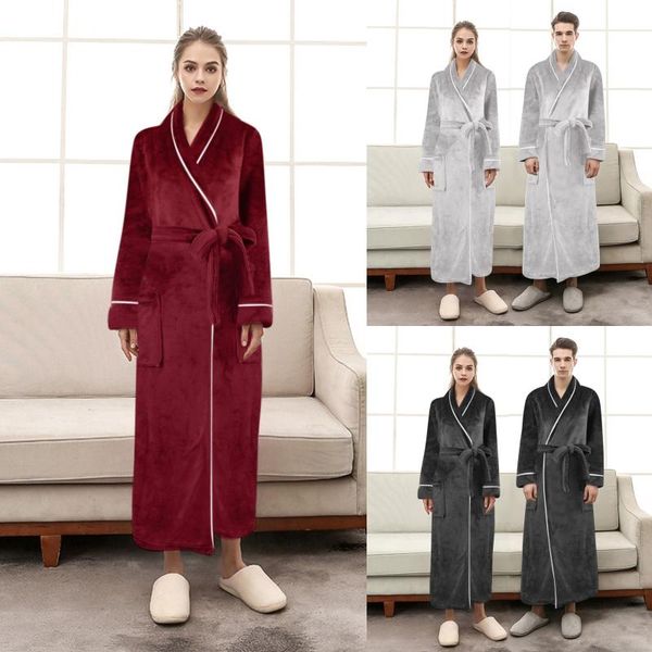 women's sleepwear men bathrobe plus size winter warm long homewear sleeve robe coat for women casual, Black;red
women's sleepwear men bathrobe plus size winter warm long homewear sleeve robe coat for women casual, Black;red
