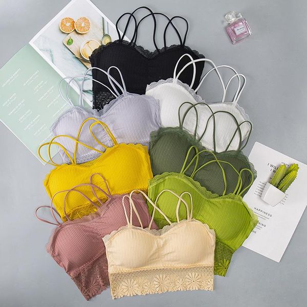 bras bra seamless beautiful back thread wrap chest underwear female fashion sports lace border camisole tube top, Red;black
bras bra seamless beautiful back thread wrap chest underwear female fashion sports lace border camisole tube top, Red;black