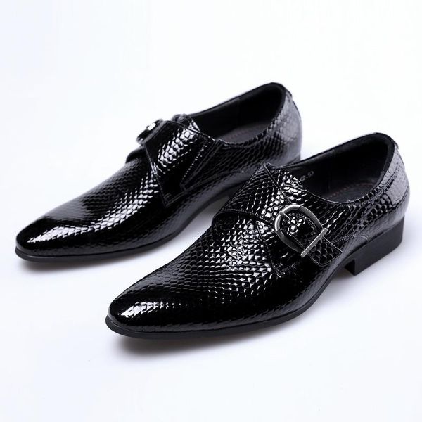 dress shoes patent leather buckle men business formal wear genuine zapatos de hombre oxfords chaussure homme, Black
dress shoes patent leather buckle men business formal wear genuine zapatos de hombre oxfords chaussure homme, Black
