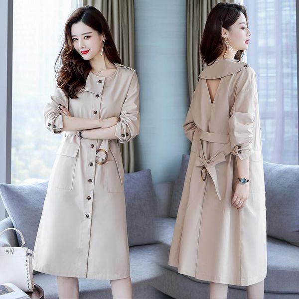 women's trench coats 2021 spring autumn fashion women pure color long coat sweet lady korean style outerwear high quality, Tan;black
women's trench coats 2021 spring autumn fashion women pure color long coat sweet lady korean style outerwear high quality, Tan;black