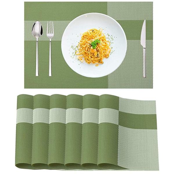 mats & pads pvc placemats plastic wipe clean heat resistant woven non slip washable rectangle for dinner table wedding
mats & pads pvc placemats plastic wipe clean heat resistant woven non slip washable rectangle for dinner table wedding