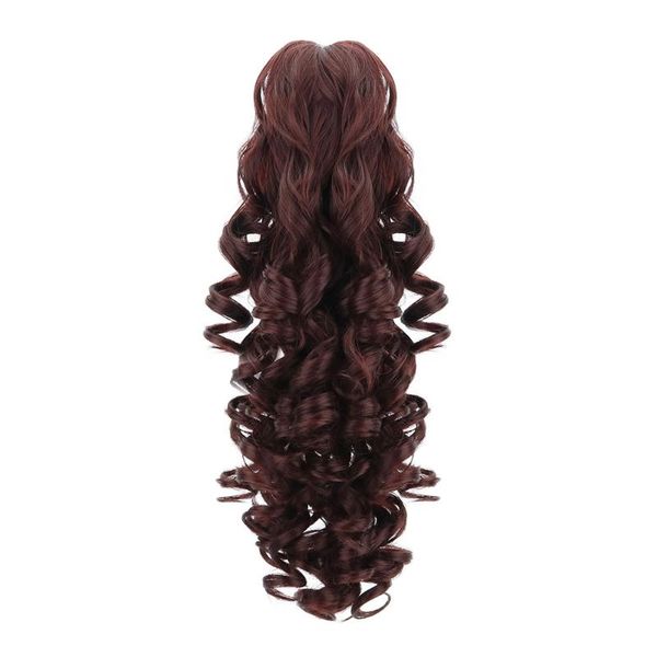 synthetic wigs 18"synthetic drawstring ponytail claw clip in hair brown hairpiece natural wavy wig, Black
synthetic wigs 18"synthetic drawstring ponytail claw clip in hair brown hairpiece natural wavy wig, Black