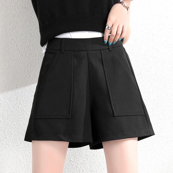 women's shorts suit summer thin style 2021 loose casual high waist sheath a- line black wide-leg ins fashion, White;black
women's shorts suit summer thin style 2021 loose casual high waist sheath a- line black wide-leg ins fashion, White;black