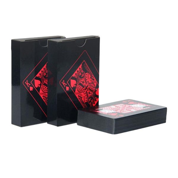 greeting cards two colors creative waterproof pure black plastic poker board card and silver blue playing table game
greeting cards two colors creative waterproof pure black plastic poker board card and silver blue playing table game