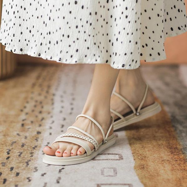 fashion roma style women casual flat shoes summer rubber sole soft bottom back strap ladies solid sandals, Black
fashion roma style women casual flat shoes summer rubber sole soft bottom back strap ladies solid sandals, Black