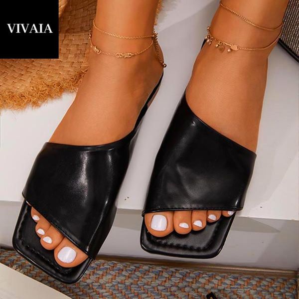 slippers square head solid pattern women's 2021 vivaia summer fashion flat bottom beach laddies shoes, Black
slippers square head solid pattern women's 2021 vivaia summer fashion flat bottom beach laddies shoes, Black