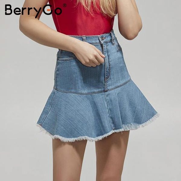 skirts berrygo elegant casual ruffles a-line slim jean women streetwear hem skinny skirt fashion denim autumn mini 2021, Black
skirts berrygo elegant casual ruffles a-line slim jean women streetwear hem skinny skirt fashion denim autumn mini 2021, Black