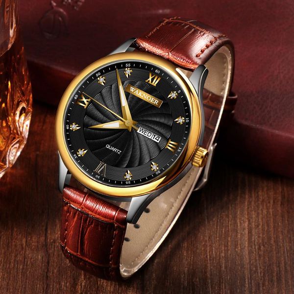 wristwatches waknoer men watch calendar sapphire rhinestone crystal quartz watches wristwatch male clock relogio masculino 2021, Slivery;brown
wristwatches waknoer men watch calendar sapphire rhinestone crystal quartz watches wristwatch male clock relogio masculino 2021, Slivery;brown