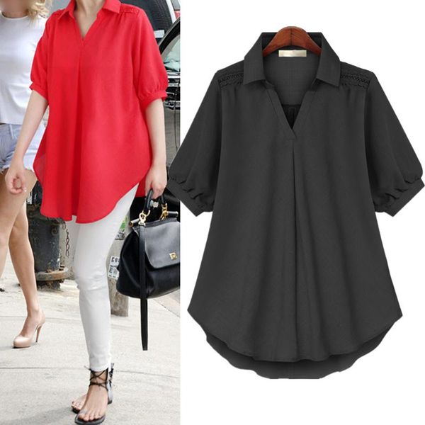 women's blouses & shirts 2021 blouse women summer casual solid color shirt korean loose ol style workwear plus size l-4xl, White
women's blouses & shirts 2021 blouse women summer casual solid color shirt korean loose ol style workwear plus size l-4xl, White
