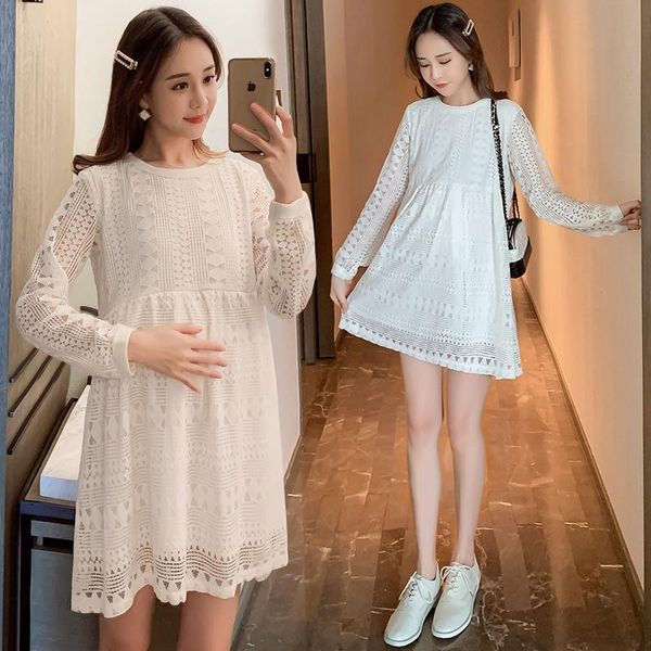 maternity dresses 6608# clothes spring autumn long sleeves fashion lace solid color dress for pregnant women mom, White
maternity dresses 6608# clothes spring autumn long sleeves fashion lace solid color dress for pregnant women mom, White