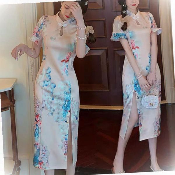 gentle wind qipao skirt year summer temperament elegant chinese style modified daily girl dress, Black;gray
gentle wind qipao skirt year summer temperament elegant chinese style modified daily girl dress, Black;gray