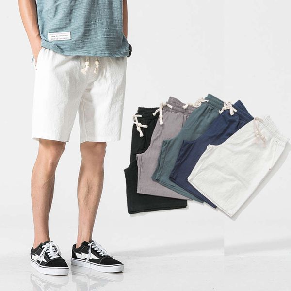 men's shorts shorts cotton hemp loose capris men's large underpants korean summer beach pants, White;black
men's shorts shorts cotton hemp loose capris men's large underpants korean summer beach pants, White;black