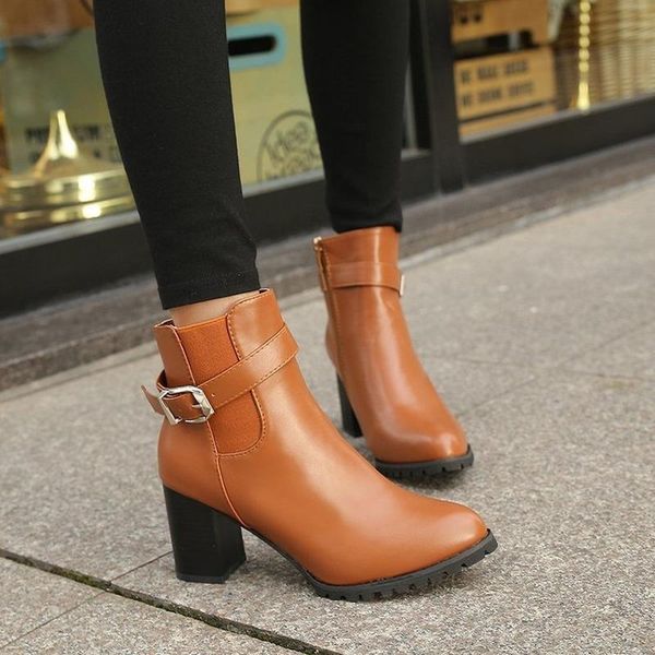 ankle boots female zipper buckle leather 2021 autumn winter square high heels women shoes woman plus size 34-42, Black
ankle boots female zipper buckle leather 2021 autumn winter square high heels women shoes woman plus size 34-42, Black