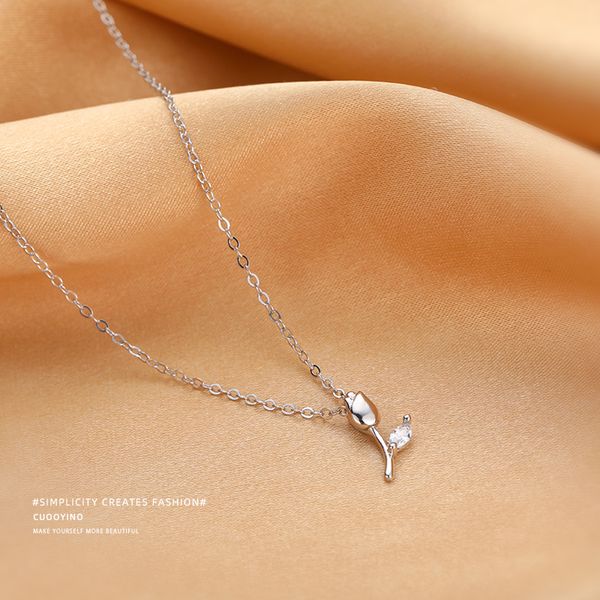 boutique jewelry for women rose the niche senior feeling necklace pendant necklace light luxury new female collarbone chain, Silver
boutique jewelry for women rose the niche senior feeling necklace pendant necklace light luxury new female collarbone chain, Silver