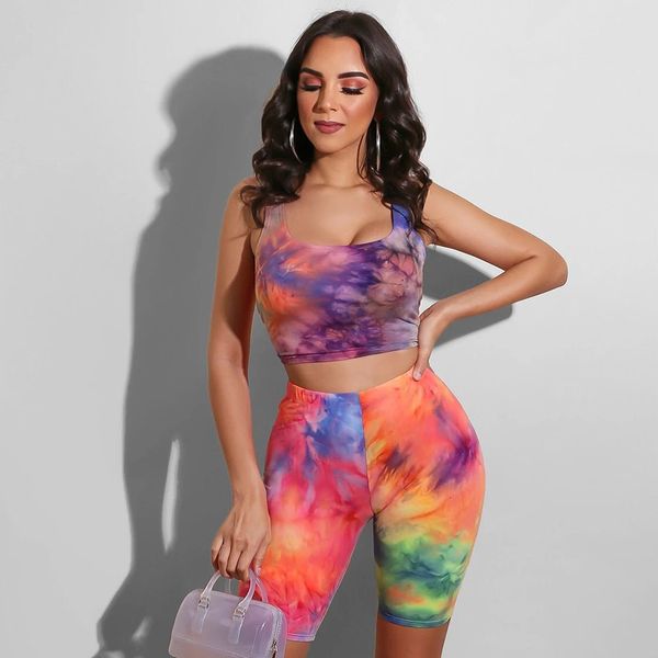 women's tracksuits summer casual sports women tie-dye u collar sleeveless vest tight shorts two sets cy8w, Gray
women's tracksuits summer casual sports women tie-dye u collar sleeveless vest tight shorts two sets cy8w, Gray