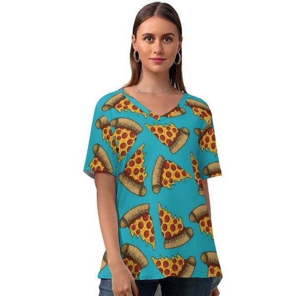 women's t-shirt pizza tshirt simple short-sleeve women t shirt summer v neck graphic plus size, White
women's t-shirt pizza tshirt simple short-sleeve women t shirt summer v neck graphic plus size, White