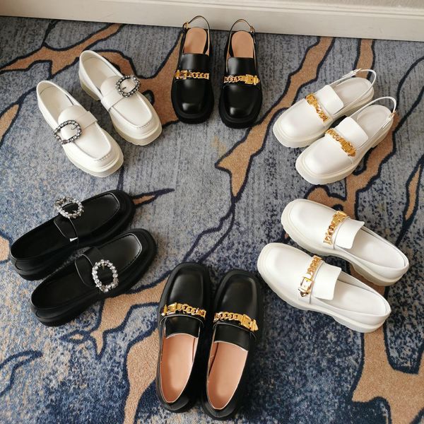 2021 latest women loafers platform casual shoes designer ladies flats chain sneakers fashion woman genuine leather buckle shoe with box, Black
2021 latest women loafers platform casual shoes designer ladies flats chain sneakers fashion woman genuine leather buckle shoe with box, Black