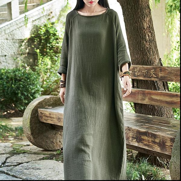 vintage double cotton linen robe womens dress long sleeve square collar spring brief dresses, Black;gray
vintage double cotton linen robe womens dress long sleeve square collar spring brief dresses, Black;gray