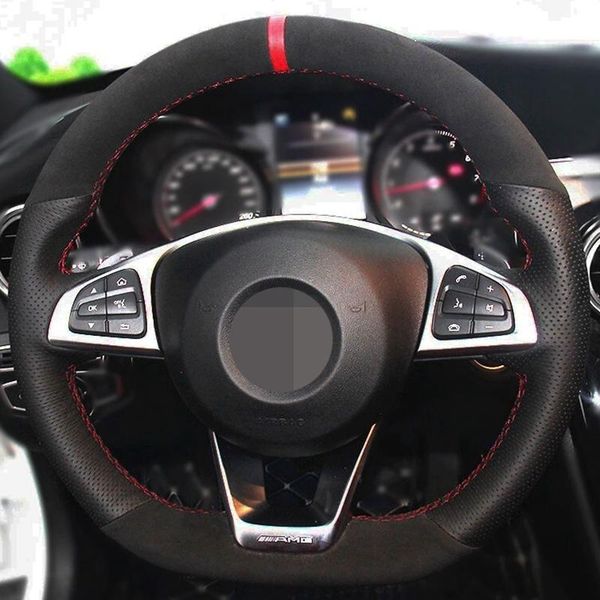 steering wheel covers diy non-slip car cover black genuine leather carbon fiber suede for - c200 c250 c300 b250 b260
steering wheel covers diy non-slip car cover black genuine leather carbon fiber suede for - c200 c250 c300 b250 b260