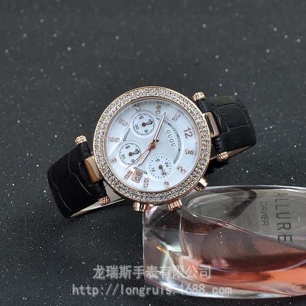 wristwatches fashon guo ladies women's real 3 eyes six pin crystal luxury watches calendar clock watchband relogio feminino saat, Slivery;brown
wristwatches fashon guo ladies women's real 3 eyes six pin crystal luxury watches calendar clock watchband relogio feminino saat, Slivery;brown