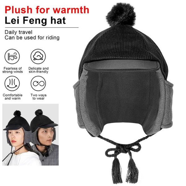 cycling caps & masks thickened warm hat cotton ladies casual ear protection riding camping outdoor fleece beanie, Black
cycling caps & masks thickened warm hat cotton ladies casual ear protection riding camping outdoor fleece beanie, Black