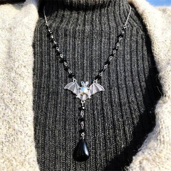 magic bat waterdrop necklace for women punk jewelry fashion accessories vintage alloy gift neck chain chains, Silver
magic bat waterdrop necklace for women punk jewelry fashion accessories vintage alloy gift neck chain chains, Silver