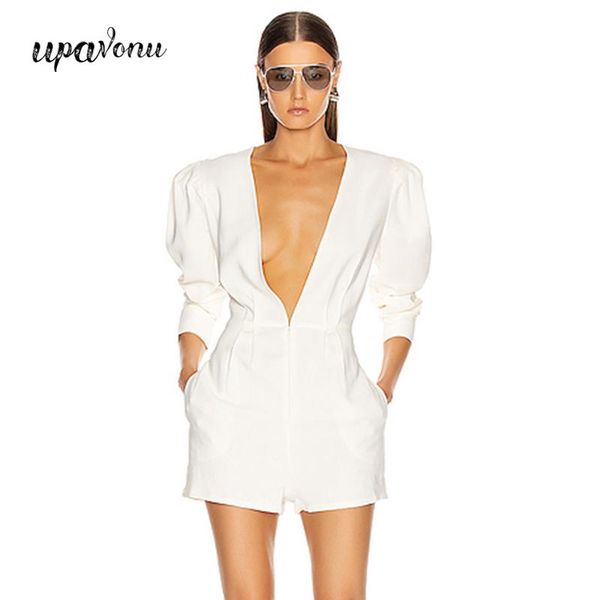 summer women's white jumpsuit slim deep v-neck bubble long sleeve short nightclub wear party jumpsuits & rompers, Black;white
summer women's white jumpsuit slim deep v-neck bubble long sleeve short nightclub wear party jumpsuits & rompers, Black;white