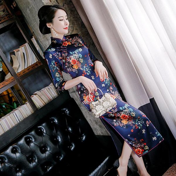 chinese traditional classic mandarin collar cheongsam slim long qipao novelty print flower elegant women vestidos plus size ethnic clot, Red
chinese traditional classic mandarin collar cheongsam slim long qipao novelty print flower elegant women vestidos plus size ethnic clot, Red