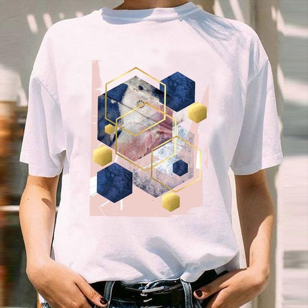 graphic geometric watercolor 90s kawaii women t shirt fashion short sleeve print clothes tees, White
graphic geometric watercolor 90s kawaii women t shirt fashion short sleeve print clothes tees, White
