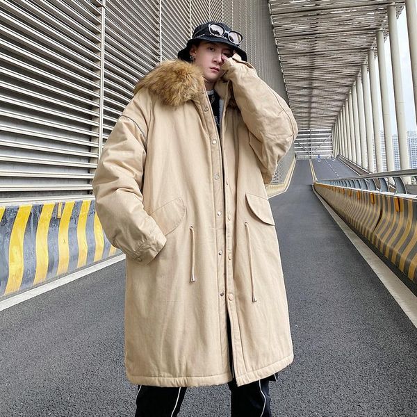 men's down & parkas winter thicken long coat men warm fashion casual oversized hooded streetwear loose cotton outwear jacket mens overc, Black
men's down & parkas winter thicken long coat men warm fashion casual oversized hooded streetwear loose cotton outwear jacket mens overc, Black