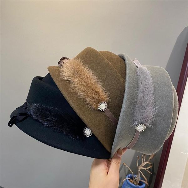 berets 202109-shi autumn winter australian wool real decoration lady beret hat women leisure painter, Blue;gray
berets 202109-shi autumn winter australian wool real decoration lady beret hat women leisure painter, Blue;gray