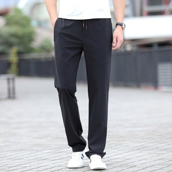summer thin ice sports pants men's loose straight middle-aged casual elastic breathable large, Black
summer thin ice sports pants men's loose straight middle-aged casual elastic breathable large, Black