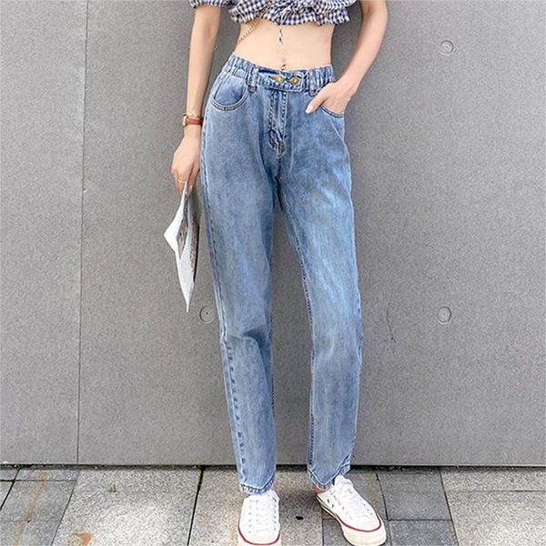 women's jeans the waist large size high korean slim trousers, cool long jeans, all-match harlan stretch, Blue
women's jeans the waist large size high korean slim trousers, cool long jeans, all-match harlan stretch, Blue